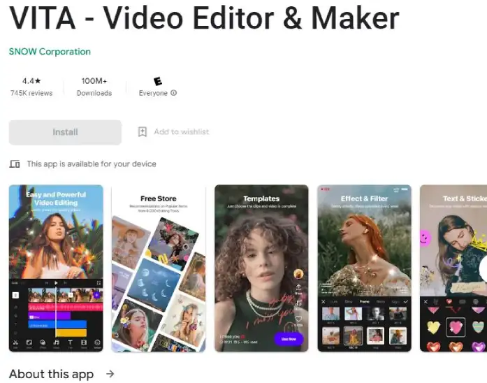 VITA - Video Editor & Maker - Video Banane Wala App