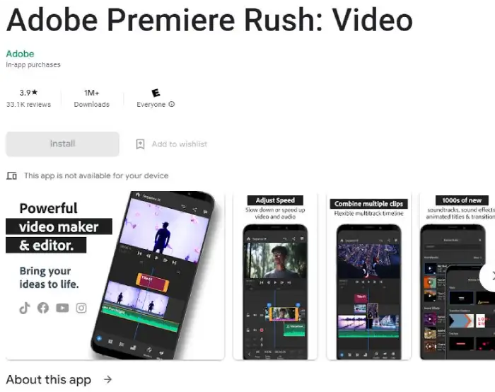 Adobe Premiere Rush Video - Video Banane Wala App