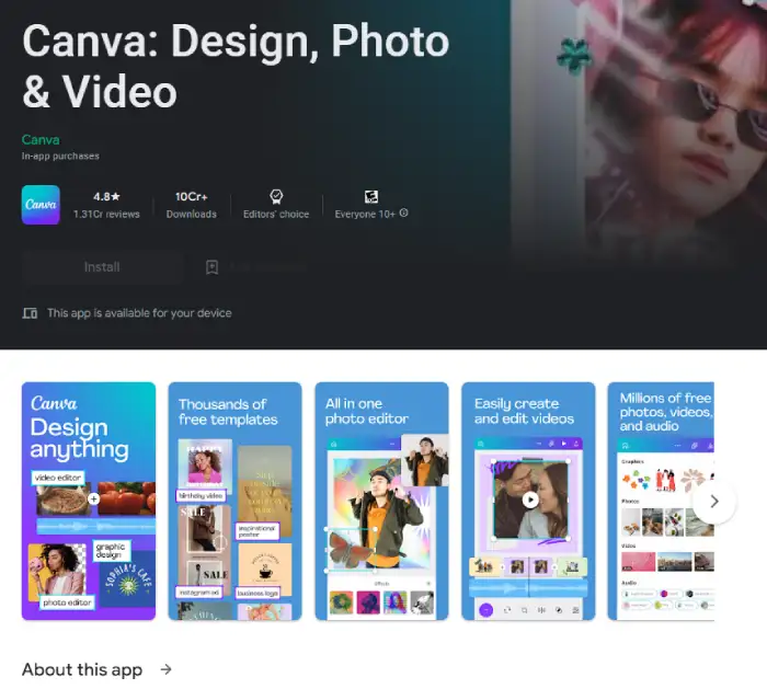 canva app - video Banane wala app